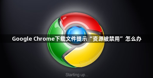 Google Chrome下载文件提示“资源被禁用”怎么办1