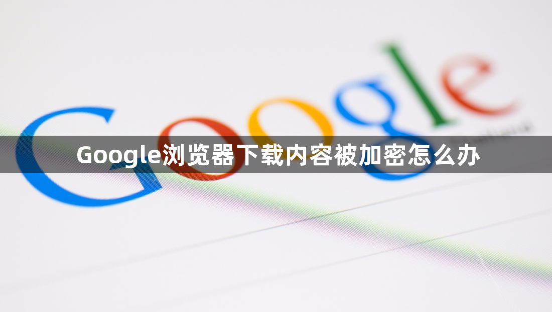 Google浏览器下载内容被加密怎么办1