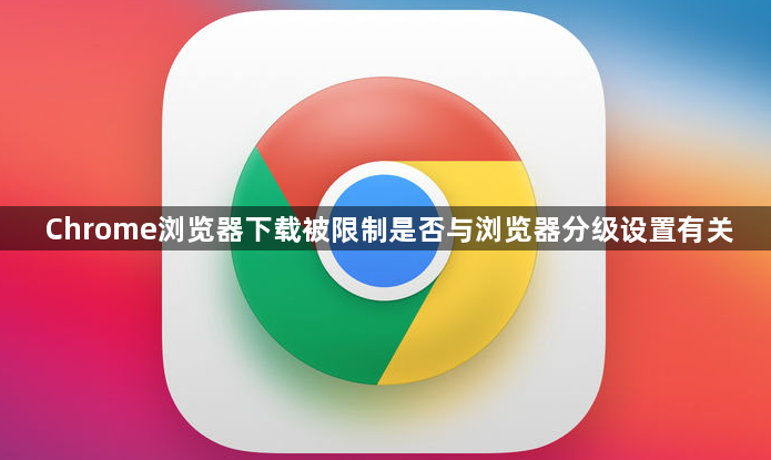 Chrome浏览器下载被限制是否与浏览器分级设置有关1