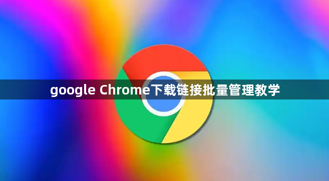 google Chrome下载链接批量管理教学1
