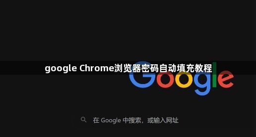 google Chrome浏览器密码自动填充教程1
