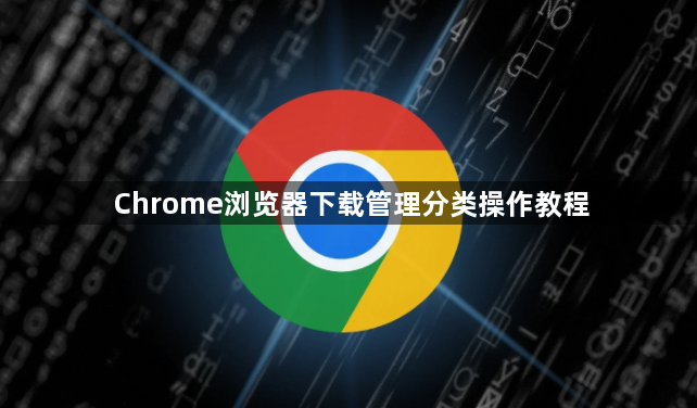 Chrome浏览器下载管理分类操作教程1