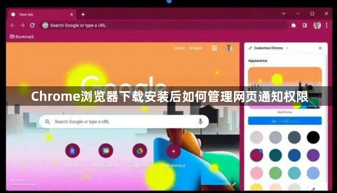 Chrome浏览器下载安装后如何管理网页通知权限1