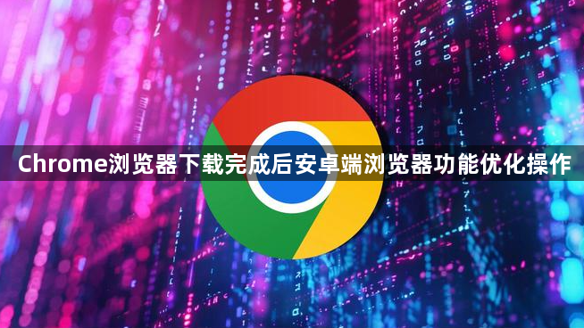 Chrome浏览器下载完成后安卓端浏览器功能优化操作1