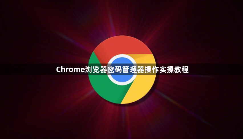 Chrome浏览器密码管理器操作实操教程1