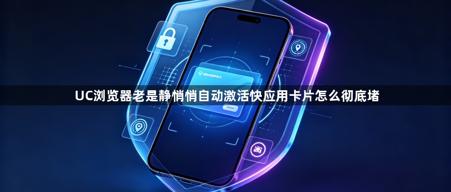 UC浏览器老是静悄悄自动激活快应用卡片怎么彻底堵1