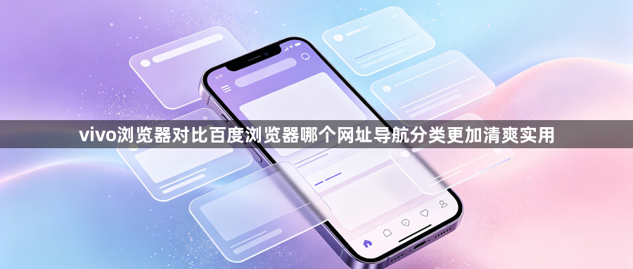 vivo浏览器对比百度浏览器哪个网址导航分类更加清爽实用1
