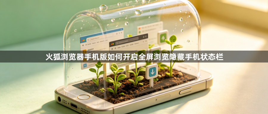火狐浏览器手机版如何开启全屏浏览隐藏手机状态栏1