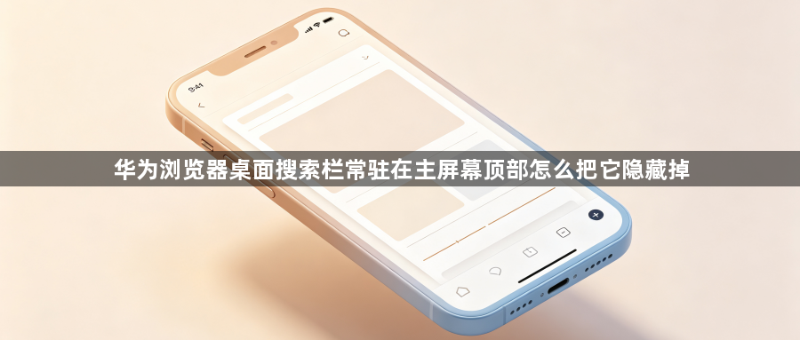 华为浏览器桌面搜索栏常驻在主屏幕顶部怎么把它隐藏掉1