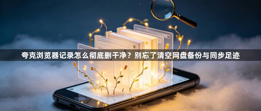 夸克浏览器记录怎么彻底删干净？别忘了清空网盘备份与同步足迹1