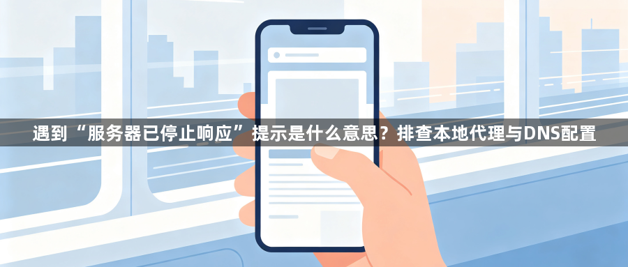 遇到“服务器已停止响应”提示是什么意思?排查本地代理与DNS配置1