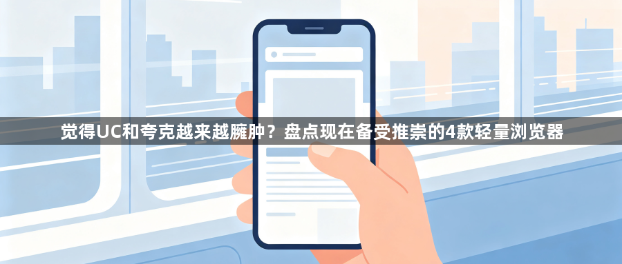 觉得UC和夸克越来越臃肿?盘点现在备受推崇的4款轻量浏览器1