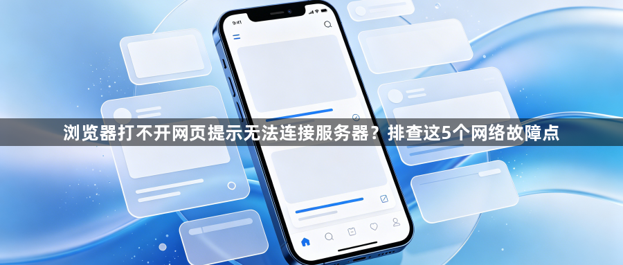 浏览器打不开网页提示无法连接服务器？排查这5个网络故障点1