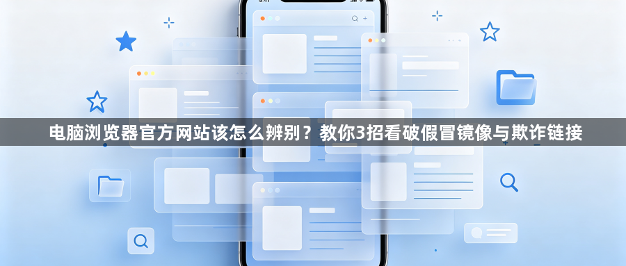 电脑浏览器官方网站该怎么辨别？教你3招看破假冒镜像与欺诈链接1
