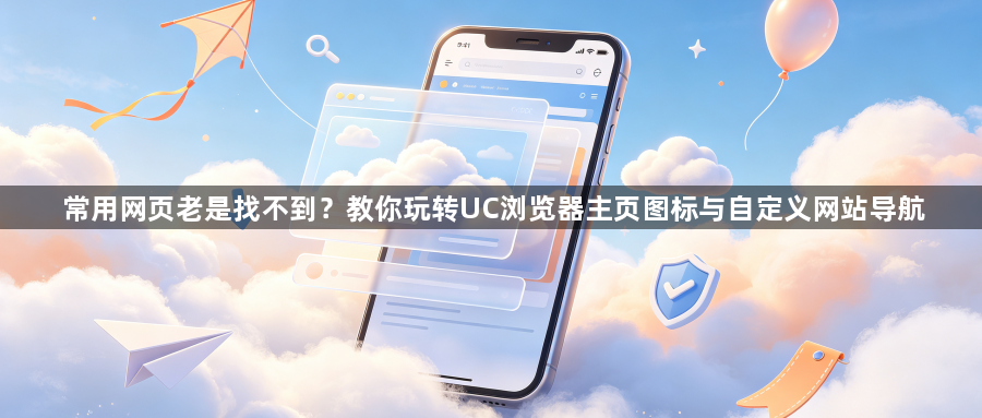 常用网页老是找不到？教你玩转UC浏览器主页图标与自定义网站导航1