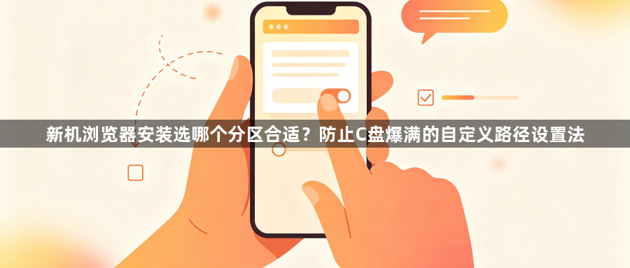 新机浏览器安装选哪个分区合适?防止C盘爆满的自定义路径设置法1