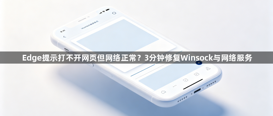 Edge提示打不开网页但网络正常？3分钟修复Winsock与网络服务1